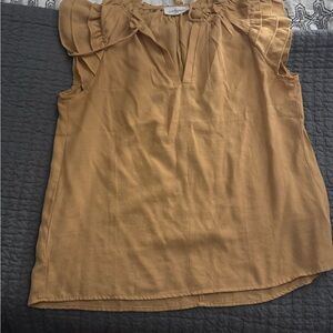 CARLY JEAN LOS ANGELES MUSTARD SHIRT SMALL